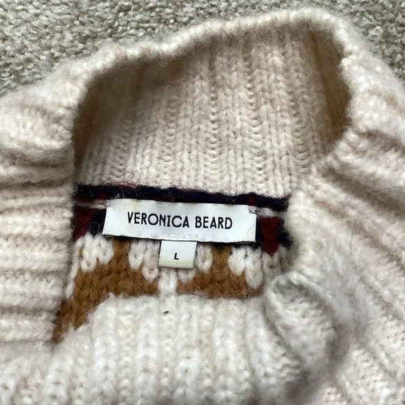 Veronica Beard Clary Sweater Alpaca Mock-neck Large - Picture 9 of 12